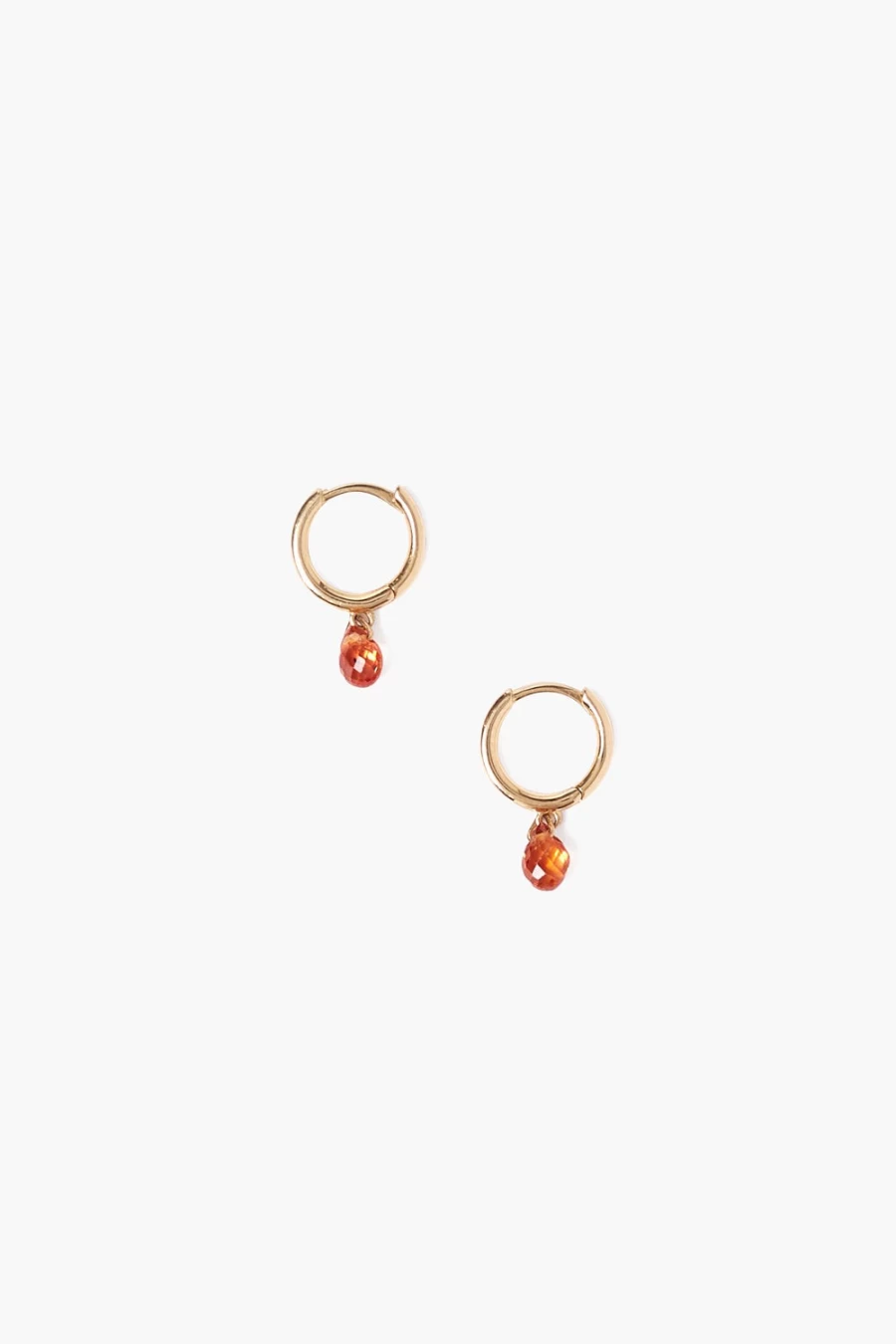 Chan Luu 14K Gold Orange Sapphire Aurora Hoop Earrings for Women