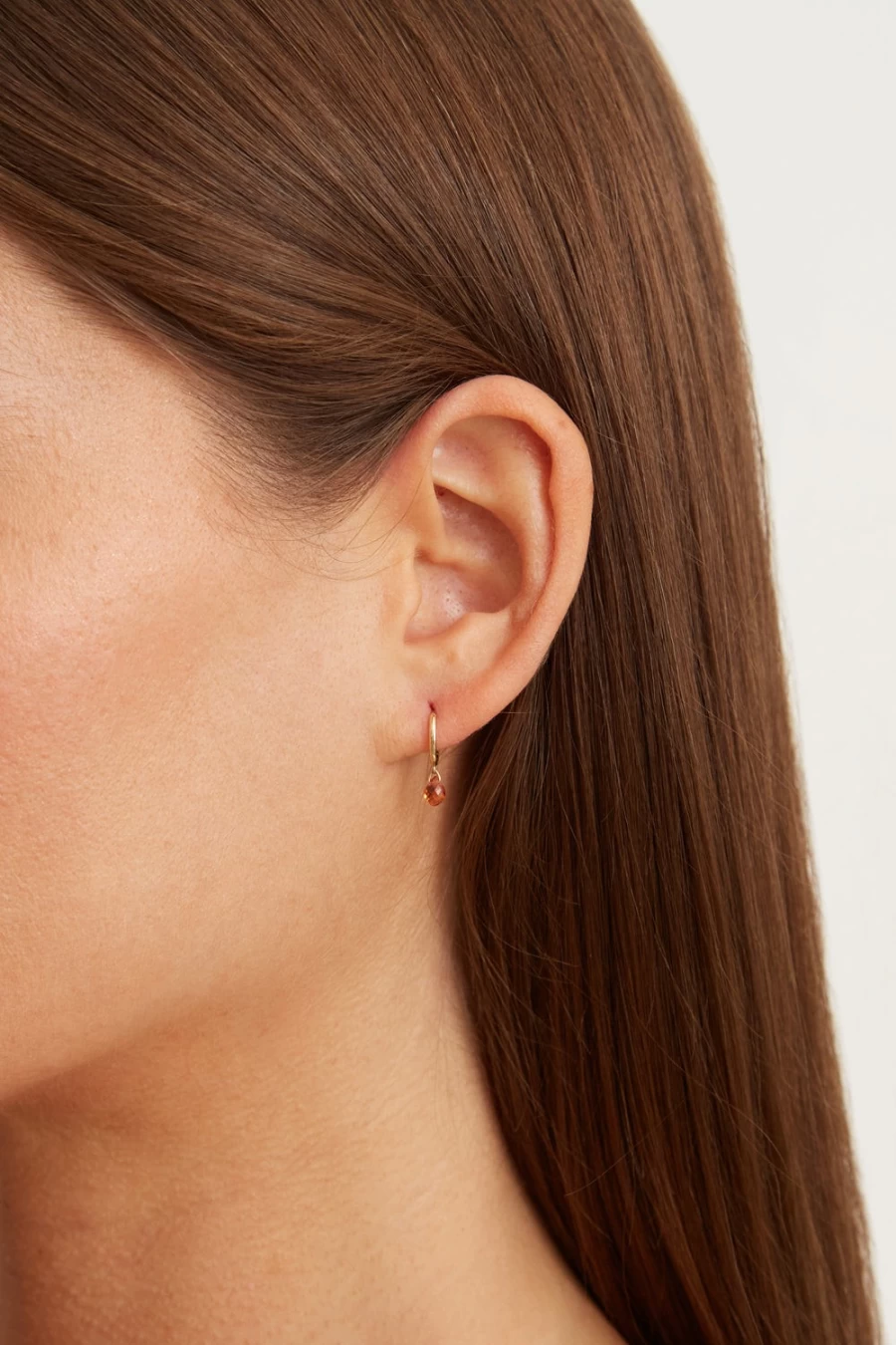 Chan Luu 14K Gold Orange Sapphire Aurora Hoop Earrings for Women