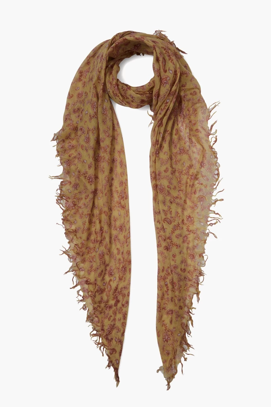 Chan Luu Women's Chai Tea Paisley Cashmere Silk Scarf Wrap Shawl