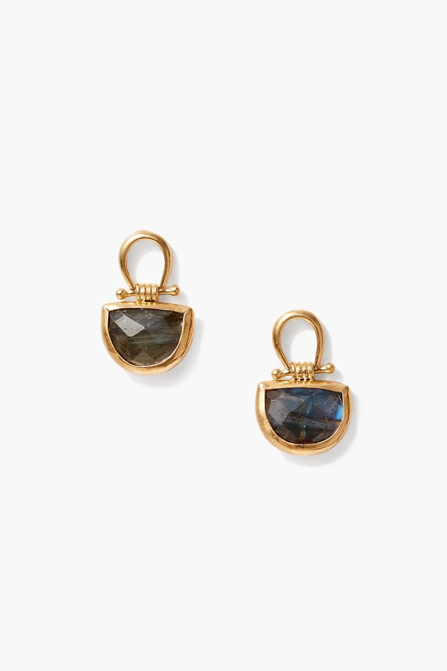 Chan Luu Women's Luna Stud Earrings with Genuine Labradorite Gemstone