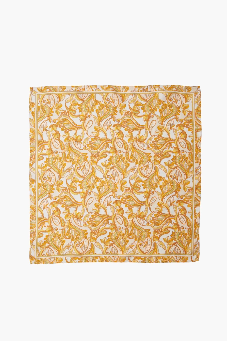 Chan Luu Women's Marigold Free Bird Printed Bandana Scarf