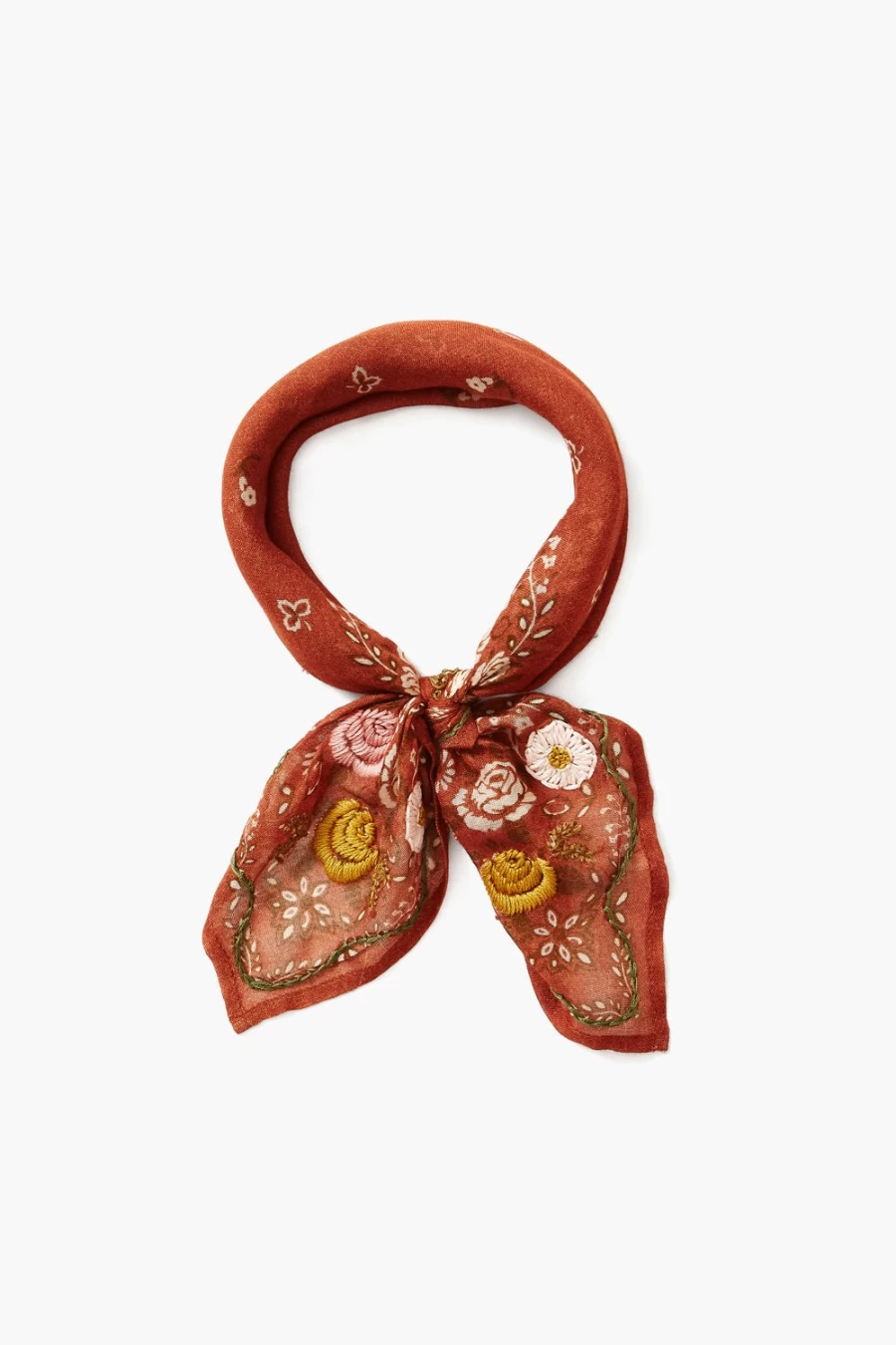 "Chan Luu Women's Floral Embroidered Bandana - Bruschetta Style Scarf for Women"