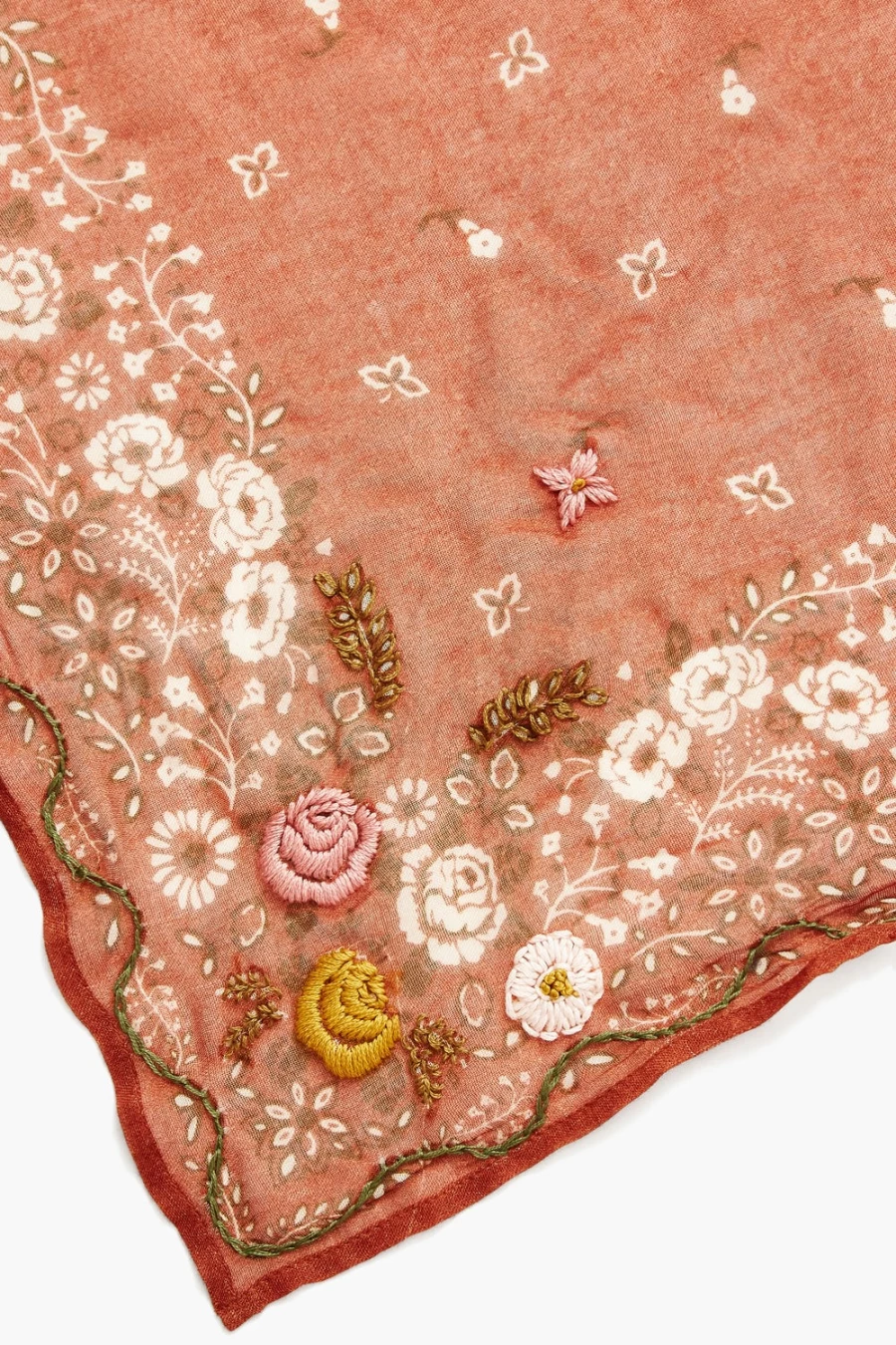 "Chan Luu Women's Floral Embroidered Bandana - Bruschetta Style Scarf for Women"