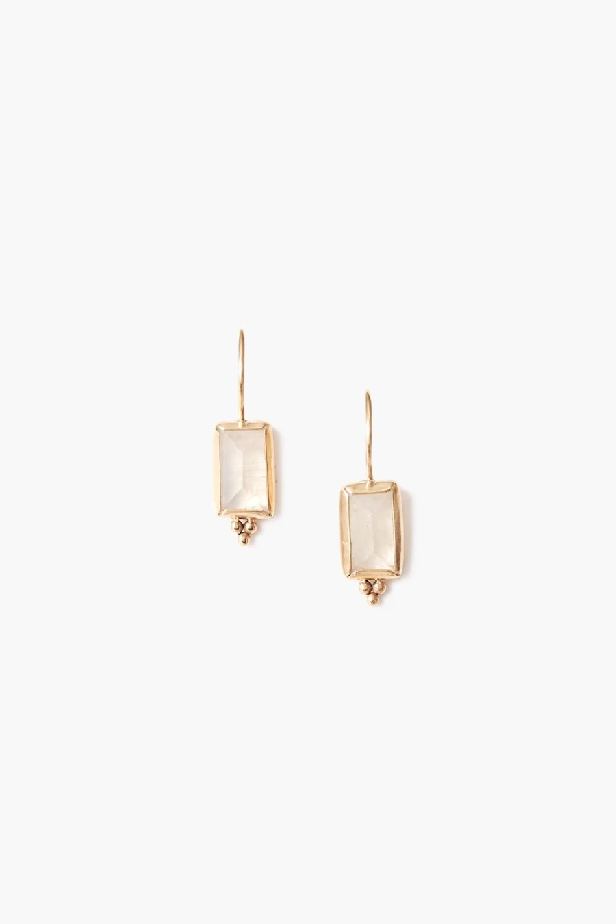 Chan Luu 14K Gold Moonstone Windowpane Stud Earrings for Women