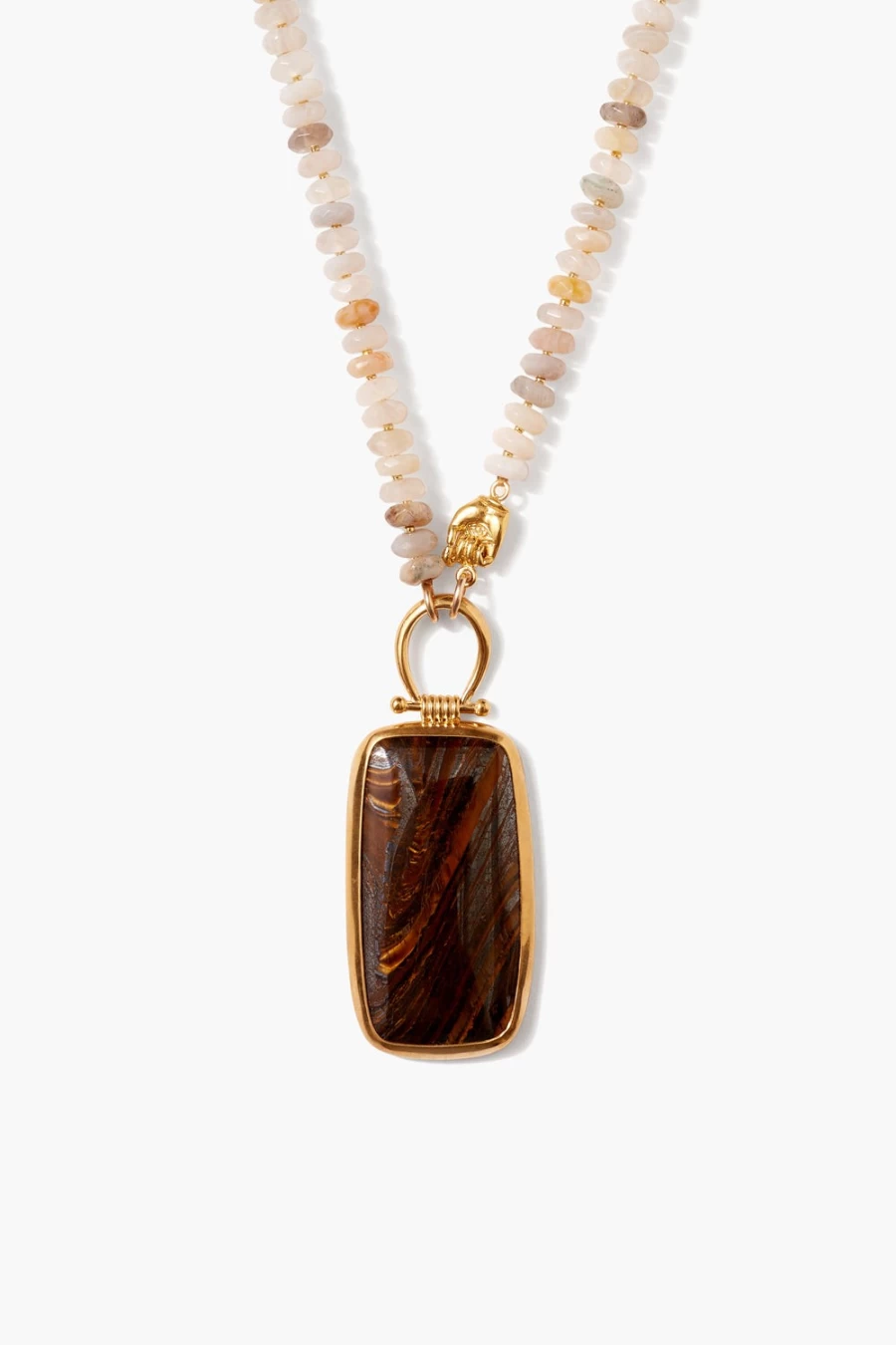 Chan Luu Women's Leon Pendant Necklace with African Opal Gemstone
