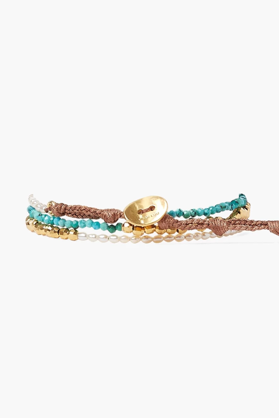 Chan Luu Women's Turquoise and Gold Wave Wrap Bracelet - Handmade Naked Design
