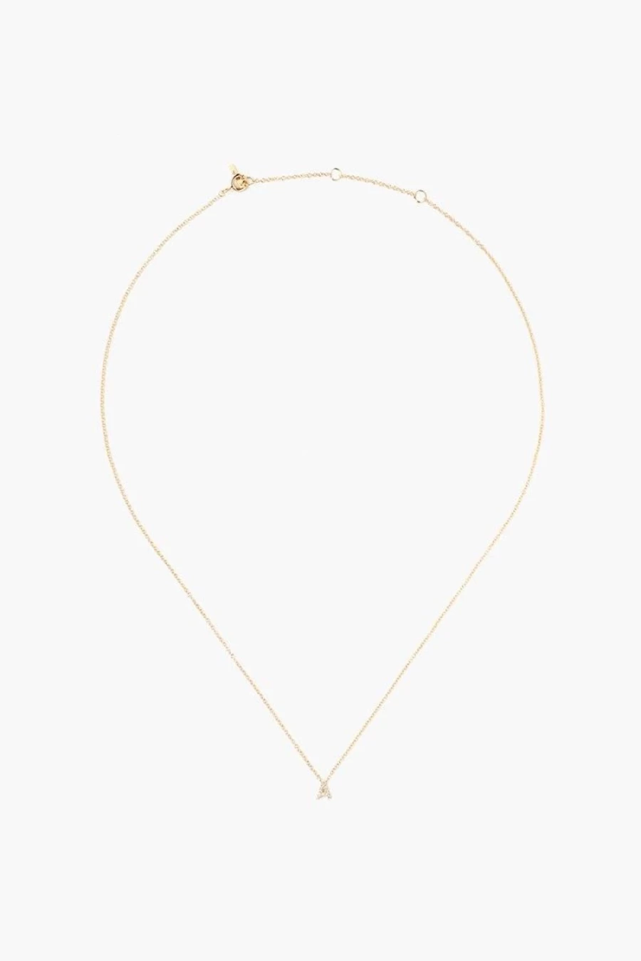 "Chan Luu 14K Gold White Diamond Initial Necklace for Women - Personalized Elegant Jewelry"