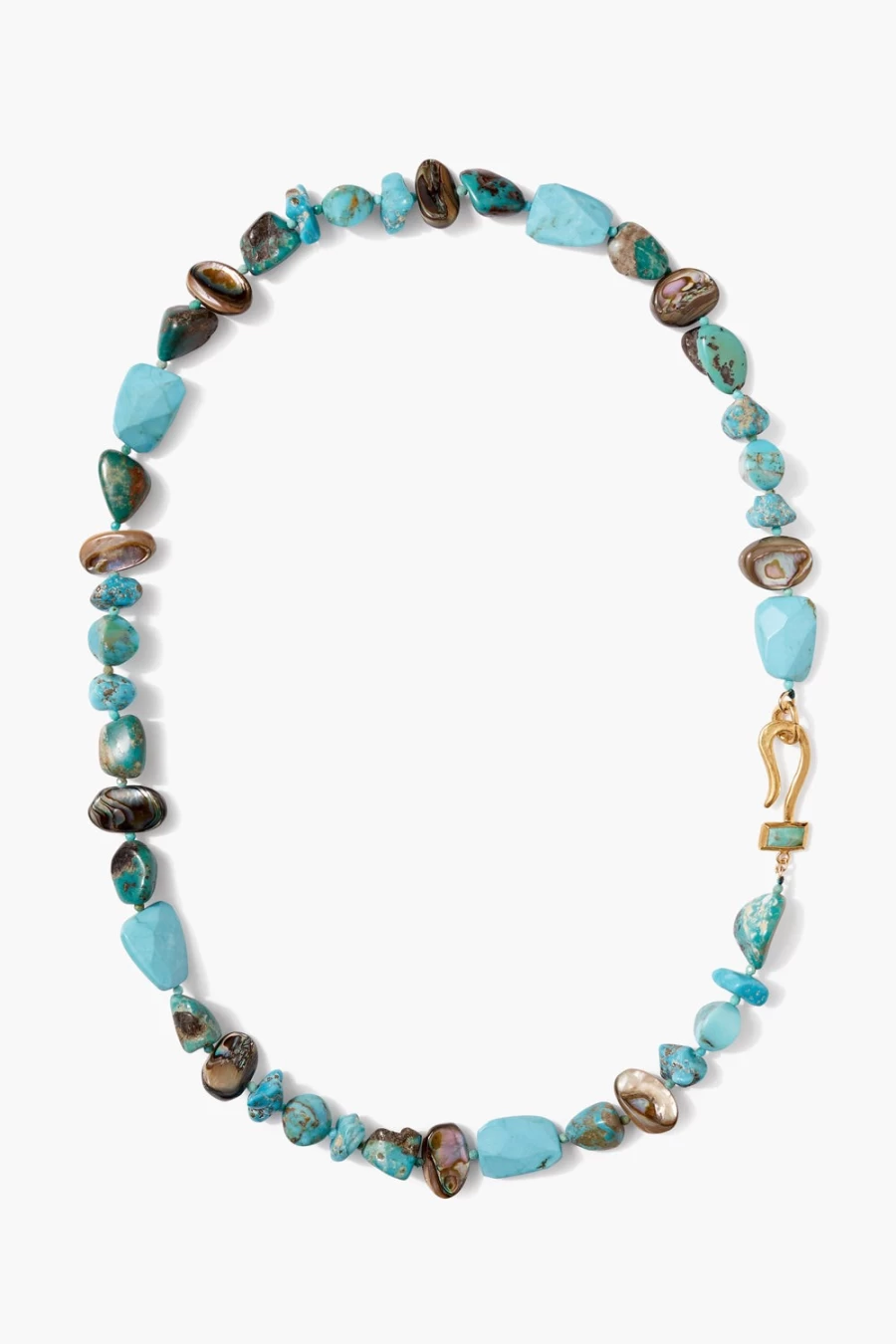 Chan Luu Women's Odyssey Hook Necklace with Turquoise - Handcrafted Bohemian Jewelry