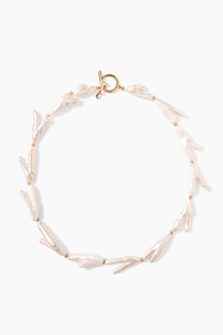 Chan Luu Women's Soleil Necklace with White Pearl - Elegant Gold Jewelry