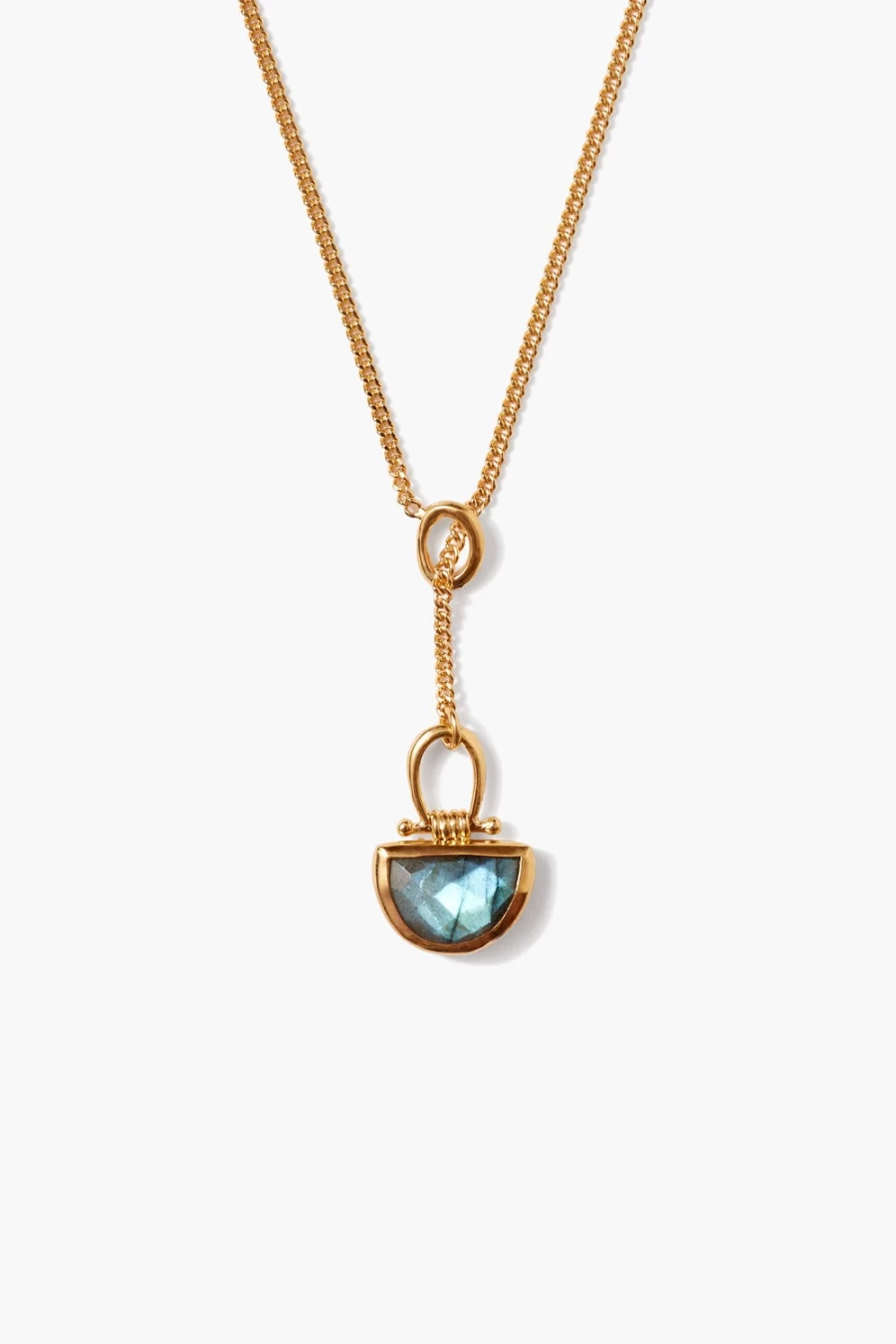 Chan Luu Women's Luna Drop Necklace with Genuine Labradorite Gemstone