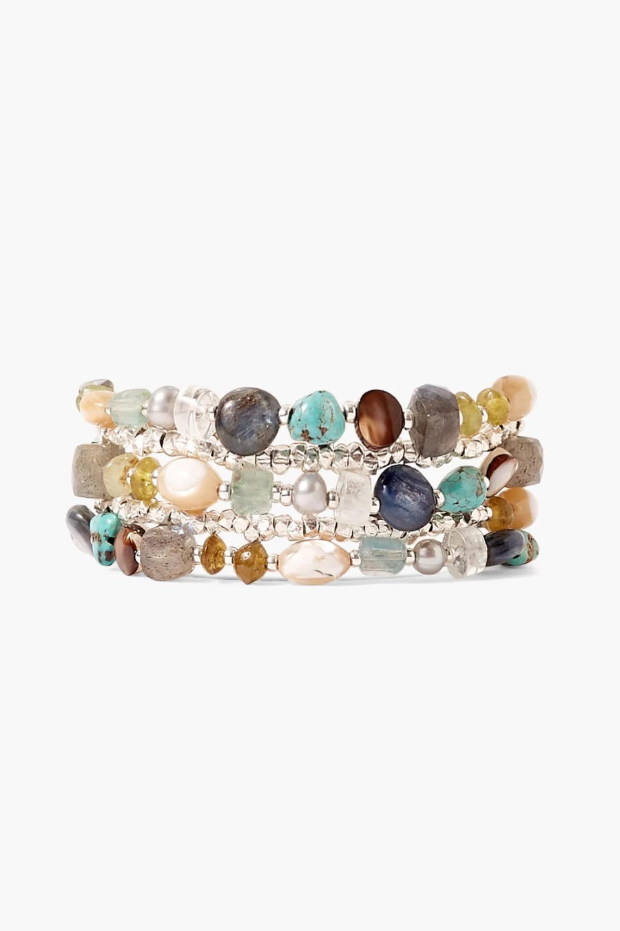 Chan Luu Women's Jubilee Naked Wrap Bracelet in Blue Mix - Handcrafted Boho Style