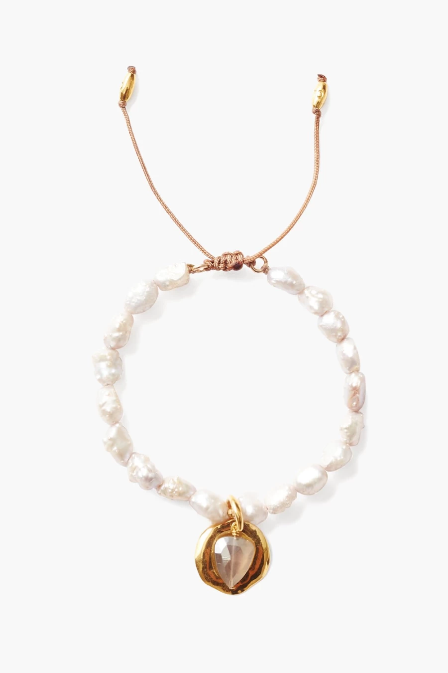 Chan Luu Women's Moonstone Pearl Ostra Bracelet – Handmade Beaded Boho Chic Jewelry