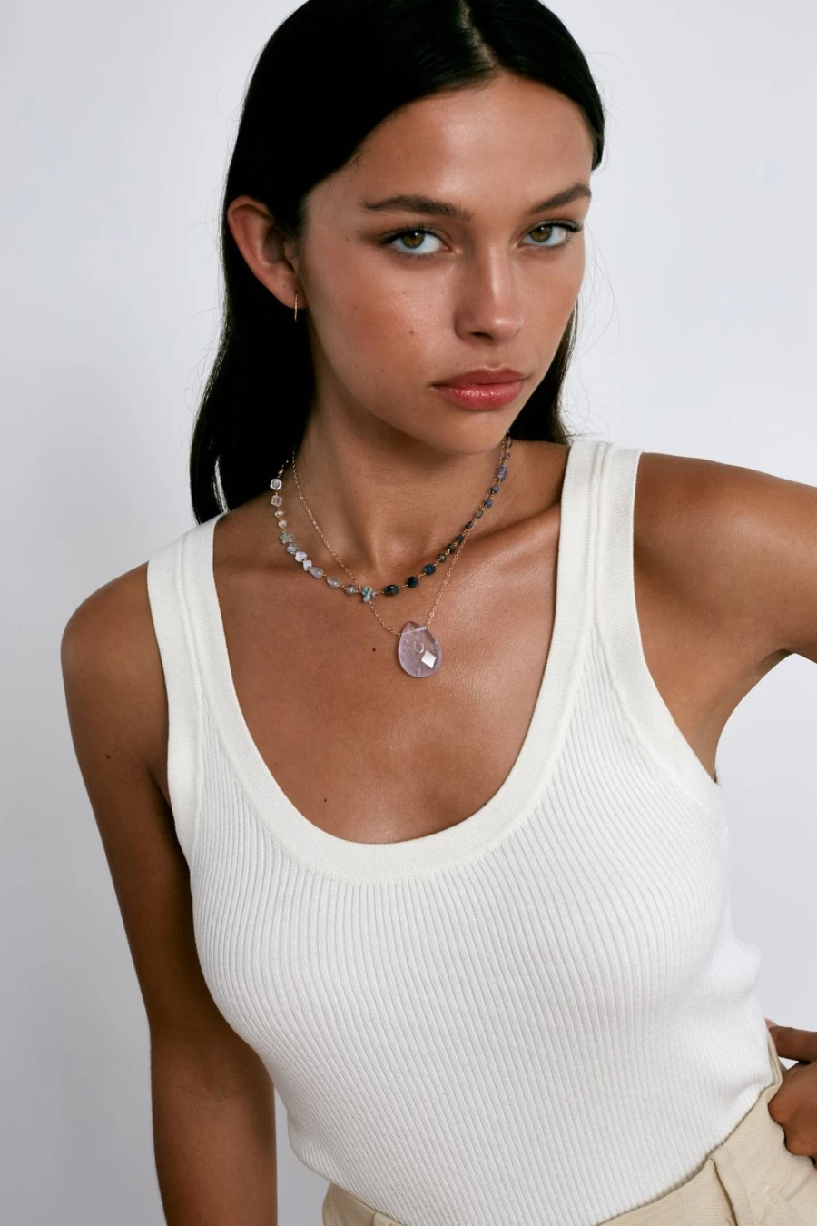 Chan Luu Women's Daphne Beaded Necklace with Iolite Gemstones