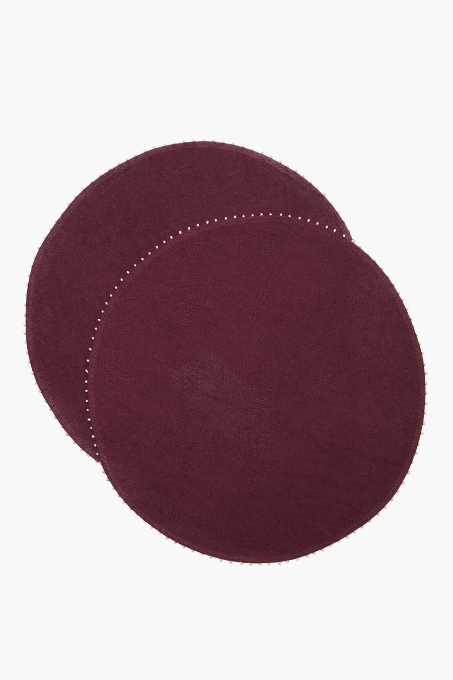 "Chan Luu Women's Tawny Port Wine Placemat Set – Elegant Table Setting"