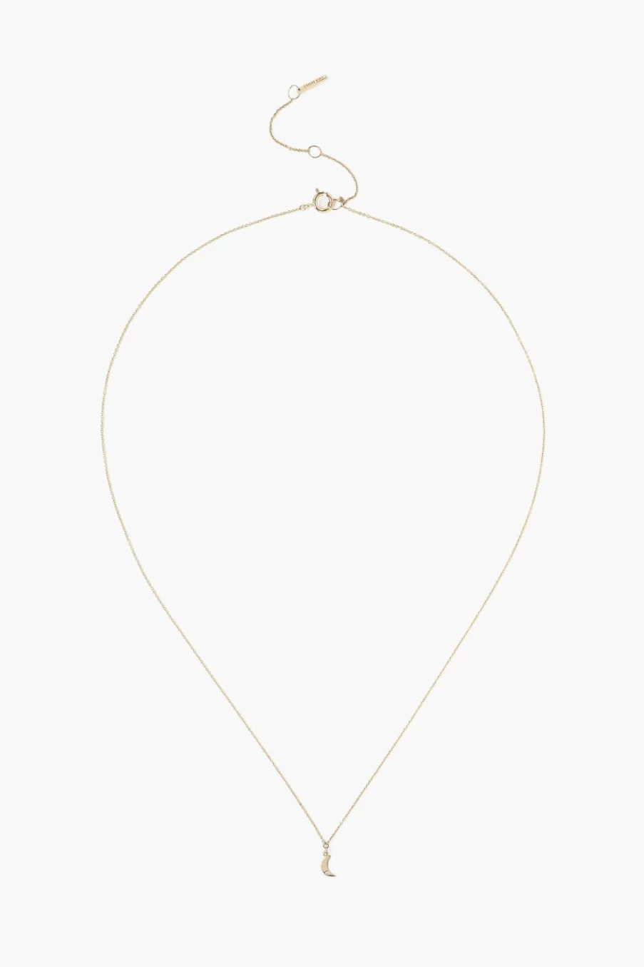 Chan Luu 14K Gold Moon Pendant Necklace with Diamond Accents for Women