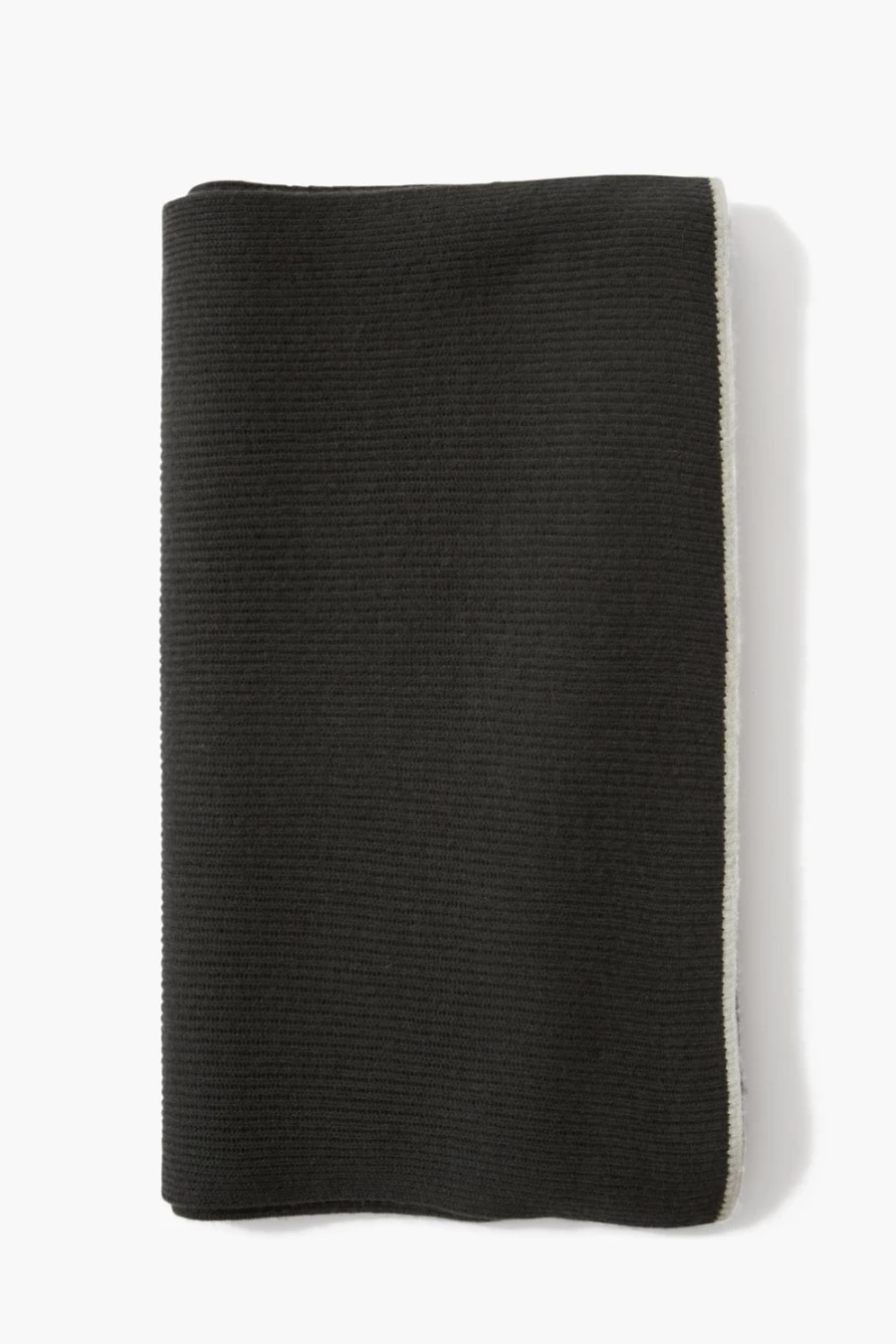 "Chan Luu Women's Grey Ribbed Cashmere Wool Scarf – Soft Luxury Winter Wrap"