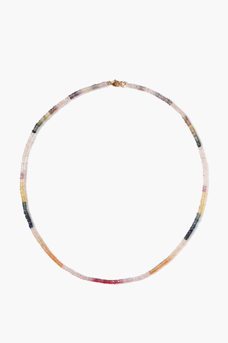 Chan Luu Women's 14K Gold Rainbow Heishi Necklace with Sapphire Gemstones