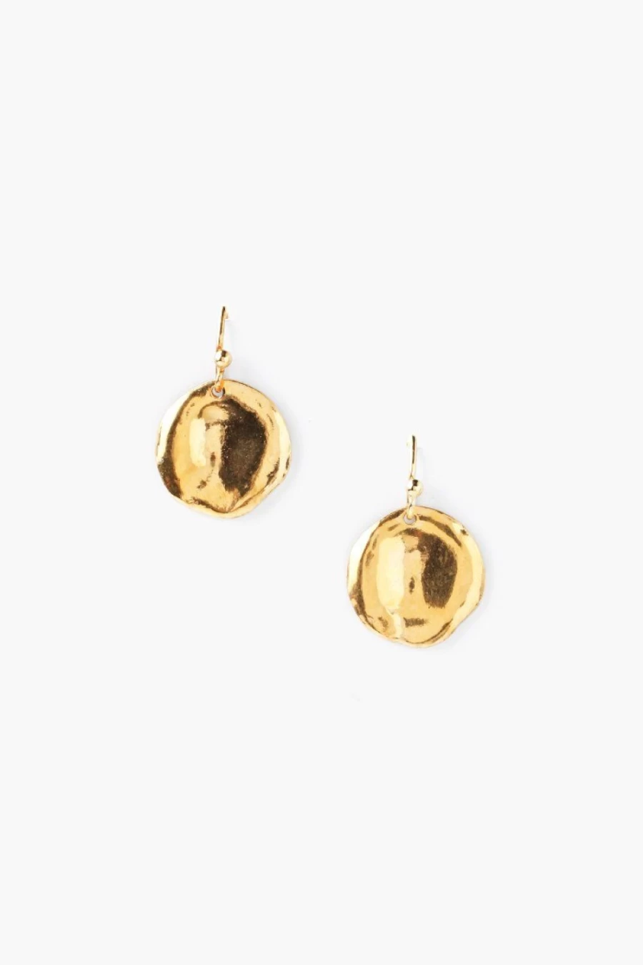 Chan Luu Women's Yellow Gold Coin Drop Earrings - Handcrafted Dangle Jewelry