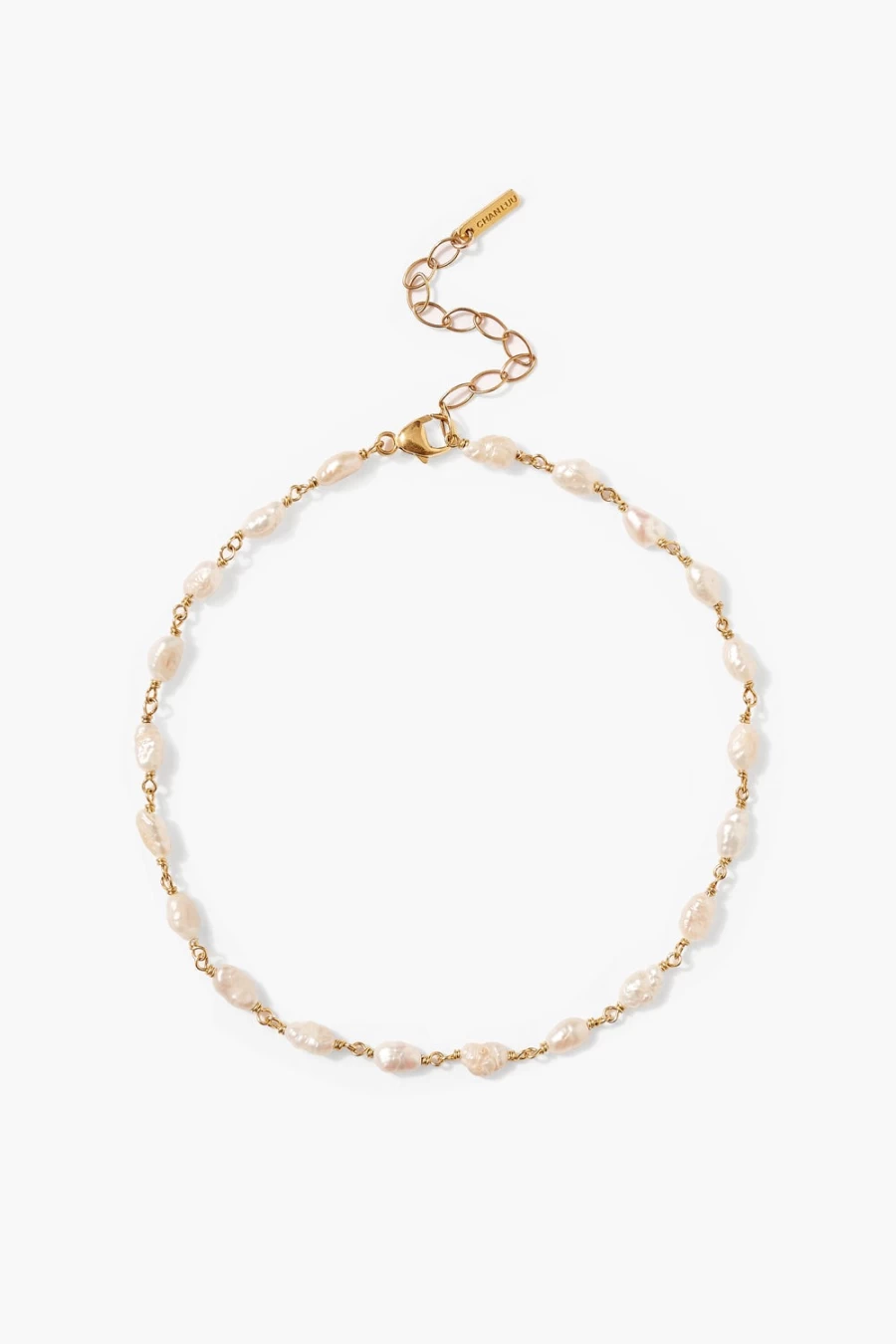Chan Luu Women's Pacifica Anklet with White Pearl Charm - Elegant Beach Bracelet