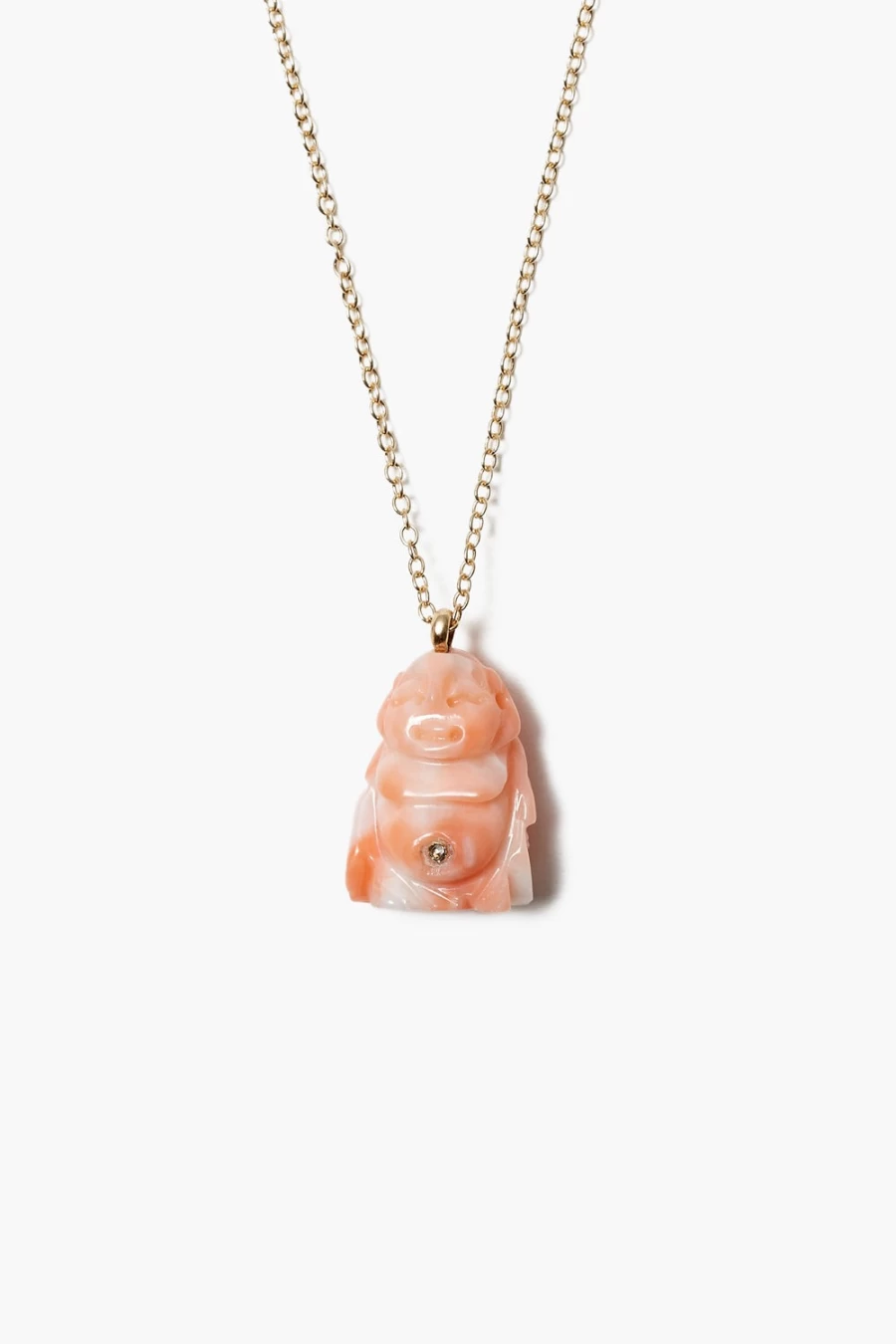 Chan Luu Women's 14K Gold Coral Buddha Pendant Necklace
