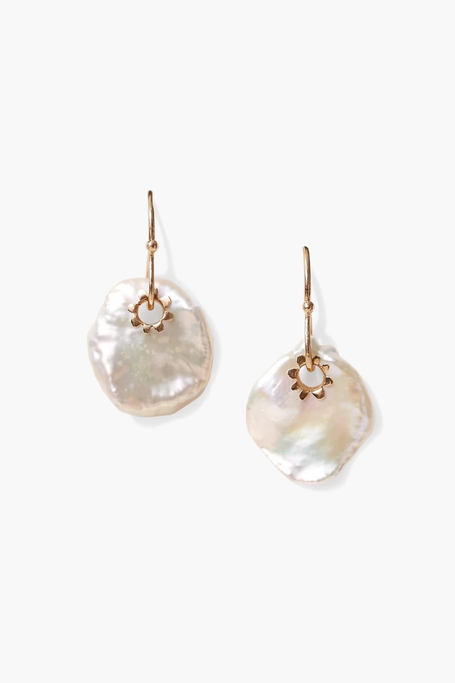 Chan Luu 14K Gold Kilauea Pearl Earrings for Women - White Pearl Dangle Earrings