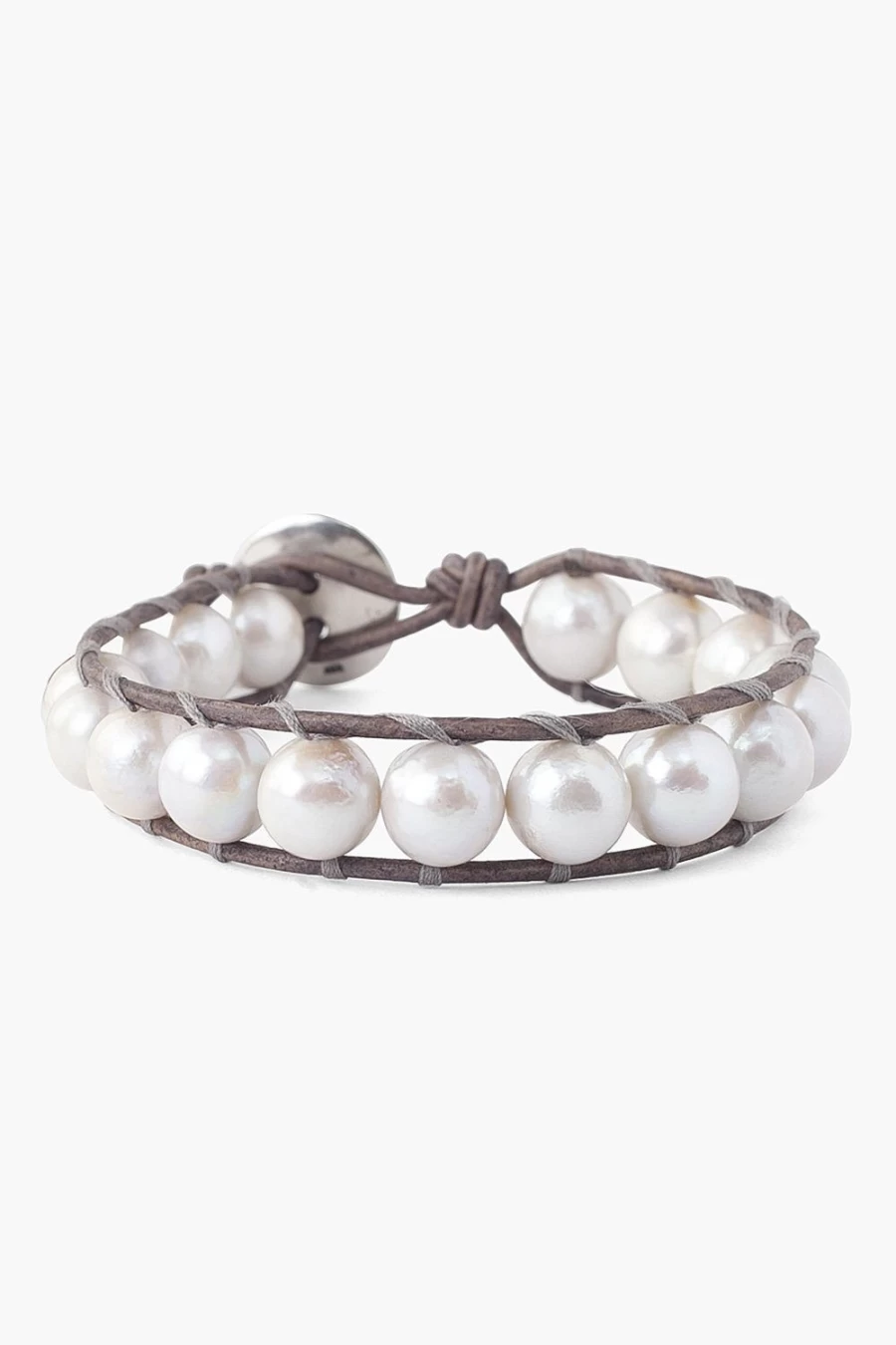Chan Luu Women's White Baroque Pearl Wrap Bracelet - Elegant Single Strand Design