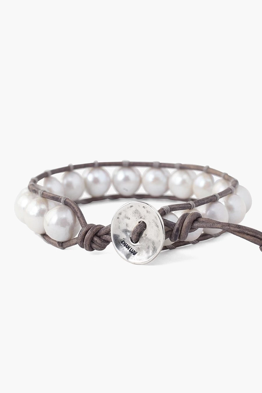 Chan Luu Women's White Baroque Pearl Wrap Bracelet - Elegant Single Strand Design