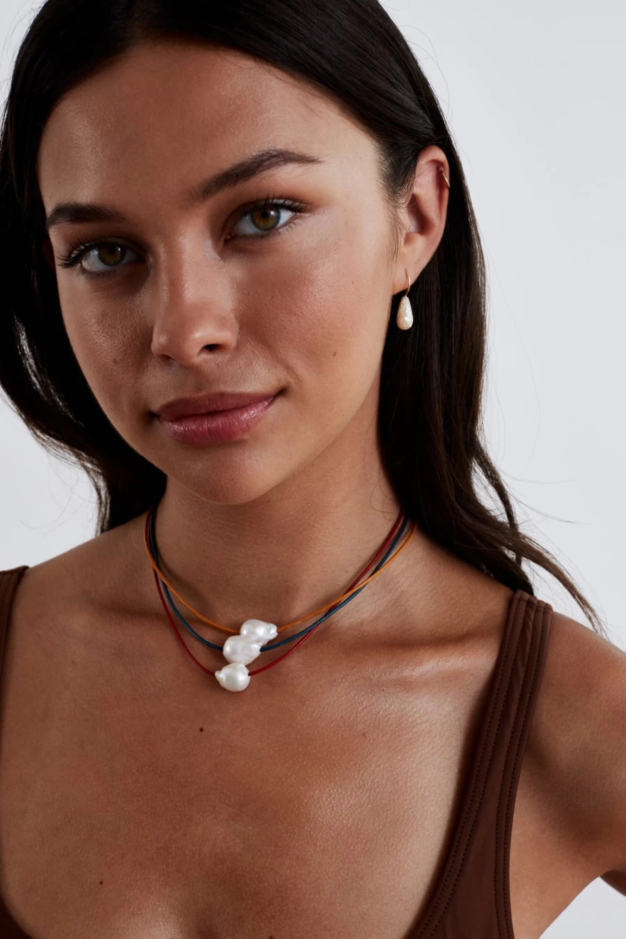 Chan Luu Women's Isla Pearl Necklace in Marigold - Handcrafted Beaded Jewelry
