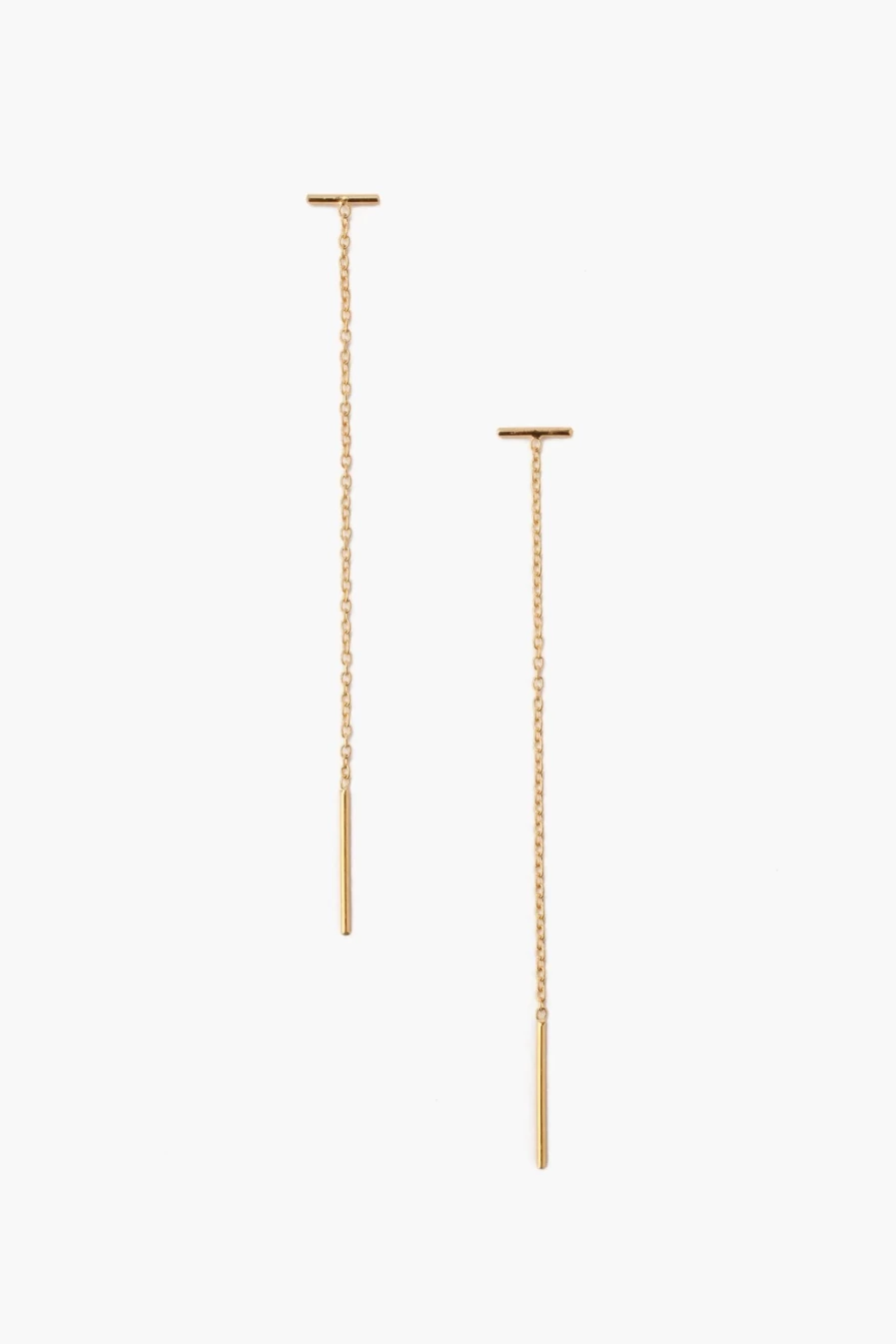 Chan Luu Women's Gold Bar Chain Thread Earrings