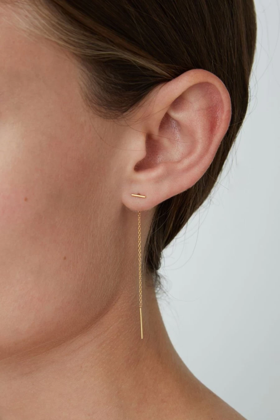 Chan Luu Women's Gold Bar Chain Thread Earrings