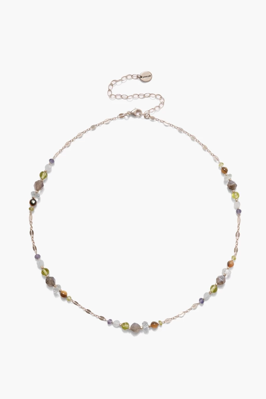 Chan Luu Women's Jubilee Necklace in Blue Mix - Handcrafted Bohemian Beaded Jewelry