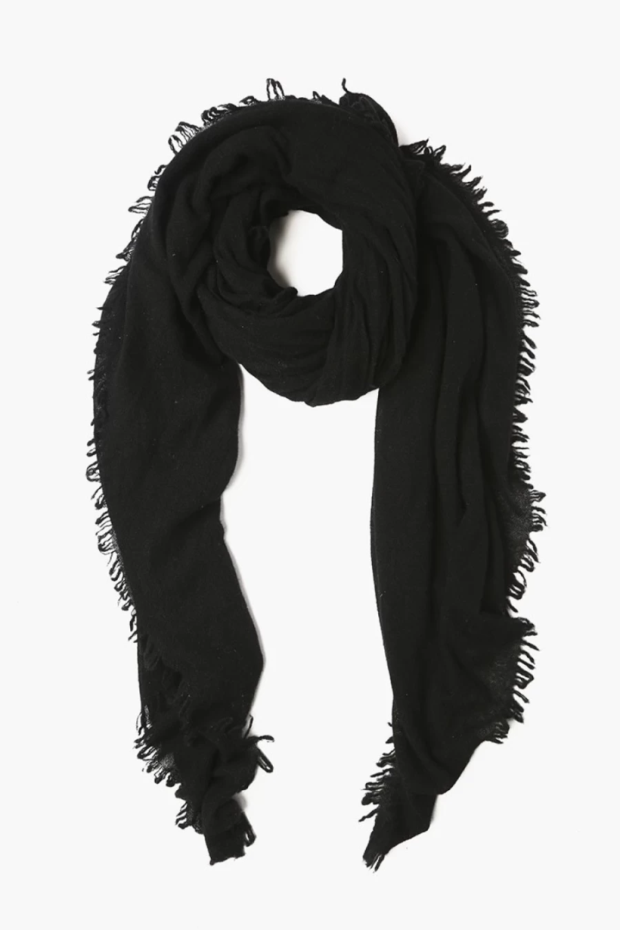 Chan Luu Women's Black 100% Cashmere Scarf - Luxury Soft Winter Wrap