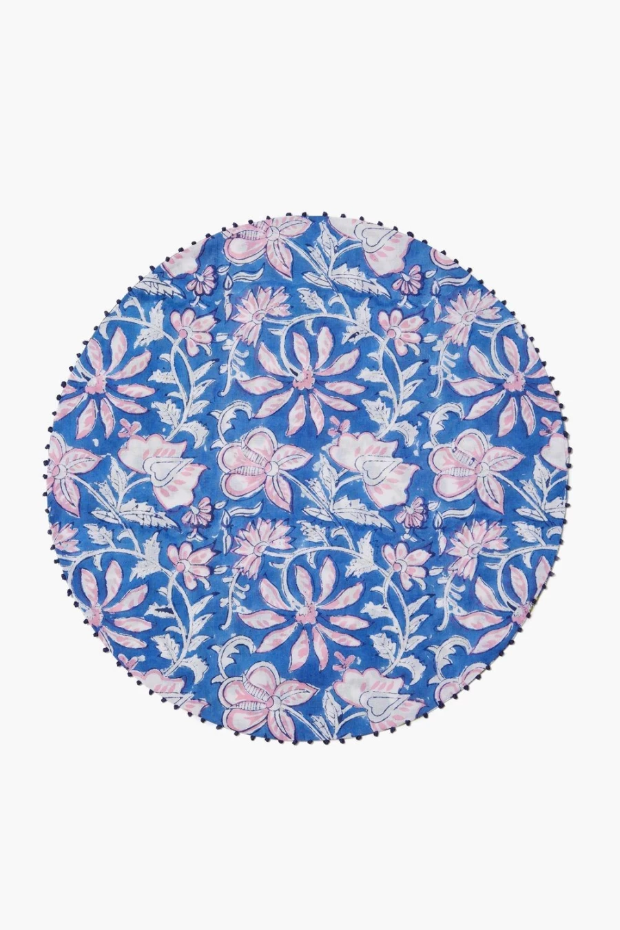 Chan Luu Women's Blueberry Reversible Block Print Placemat Set - Handcrafted Home Decor