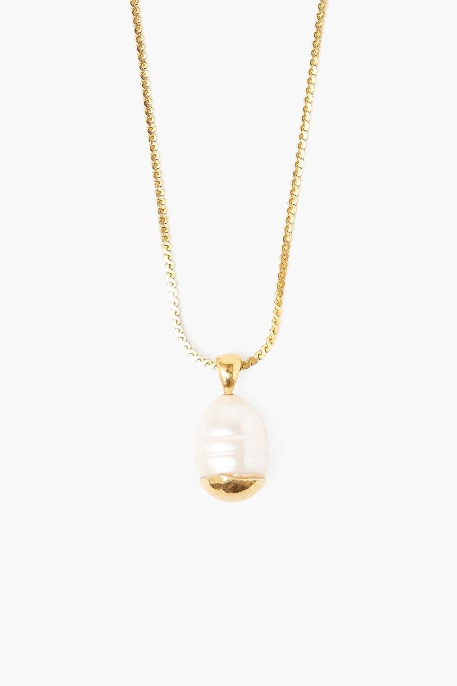 Chan Luu Gold Dipped White Pearl Necklace for Women - Elegant Luxury Jewelry Gift
