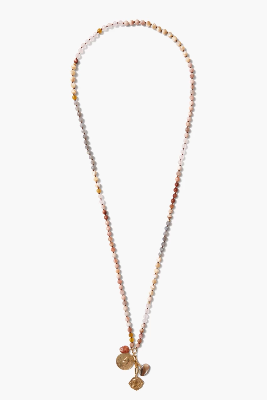 Chan Luu Women's Sunstone Portrait Charm Necklace - Handcrafted Bohemian Jewelry