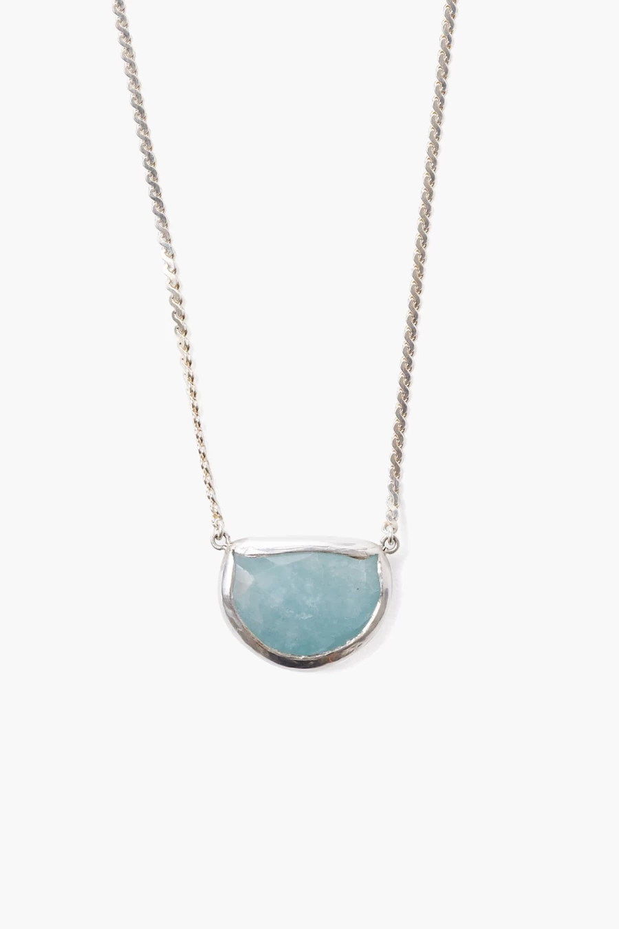 Chan Luu Aquamarine Luna Pendant Necklace for Women