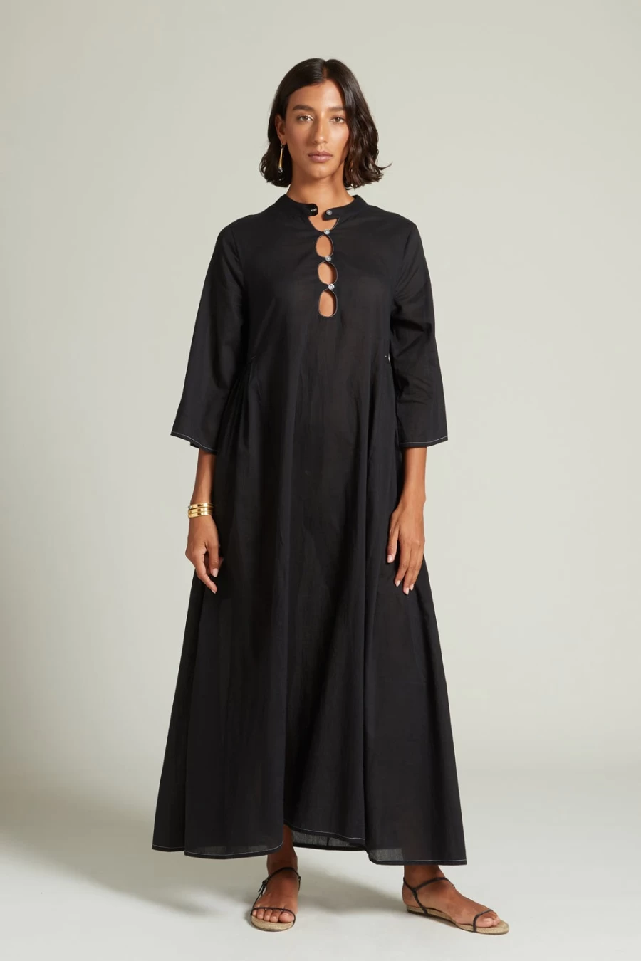 Chan Luu Women's Anokhi Keyhole Dress in Caviar - Elegant Boho Chic Style