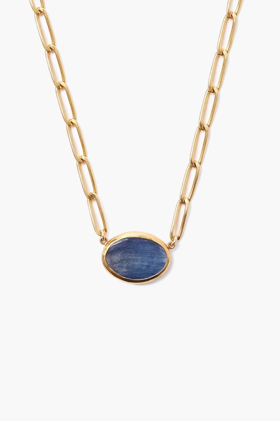 Chan Luu Women's Kyanite Gemstone Tab Pendant Necklace – Handcrafted Blue Kyanite Jewelry