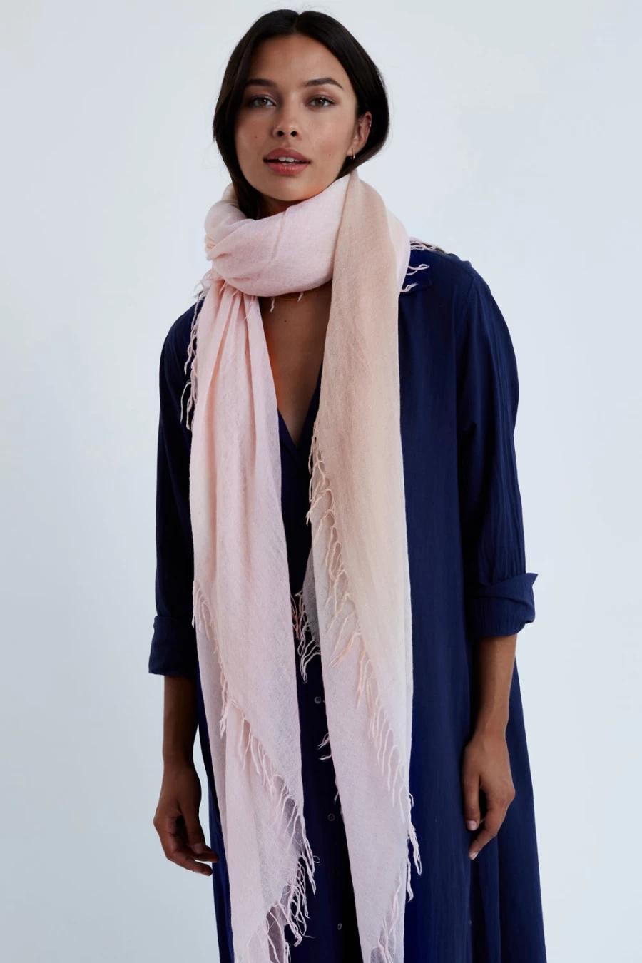 Chan Luu Women's Mahogany Rose Dip-Dyed Cashmere Silk Scarf Wrap Shawl