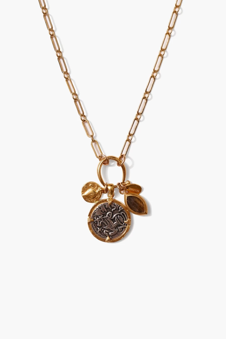 Chan Luu Women's Pamplona Labradorite Charm Necklace - Handcrafted Bohemian Style Jewelry