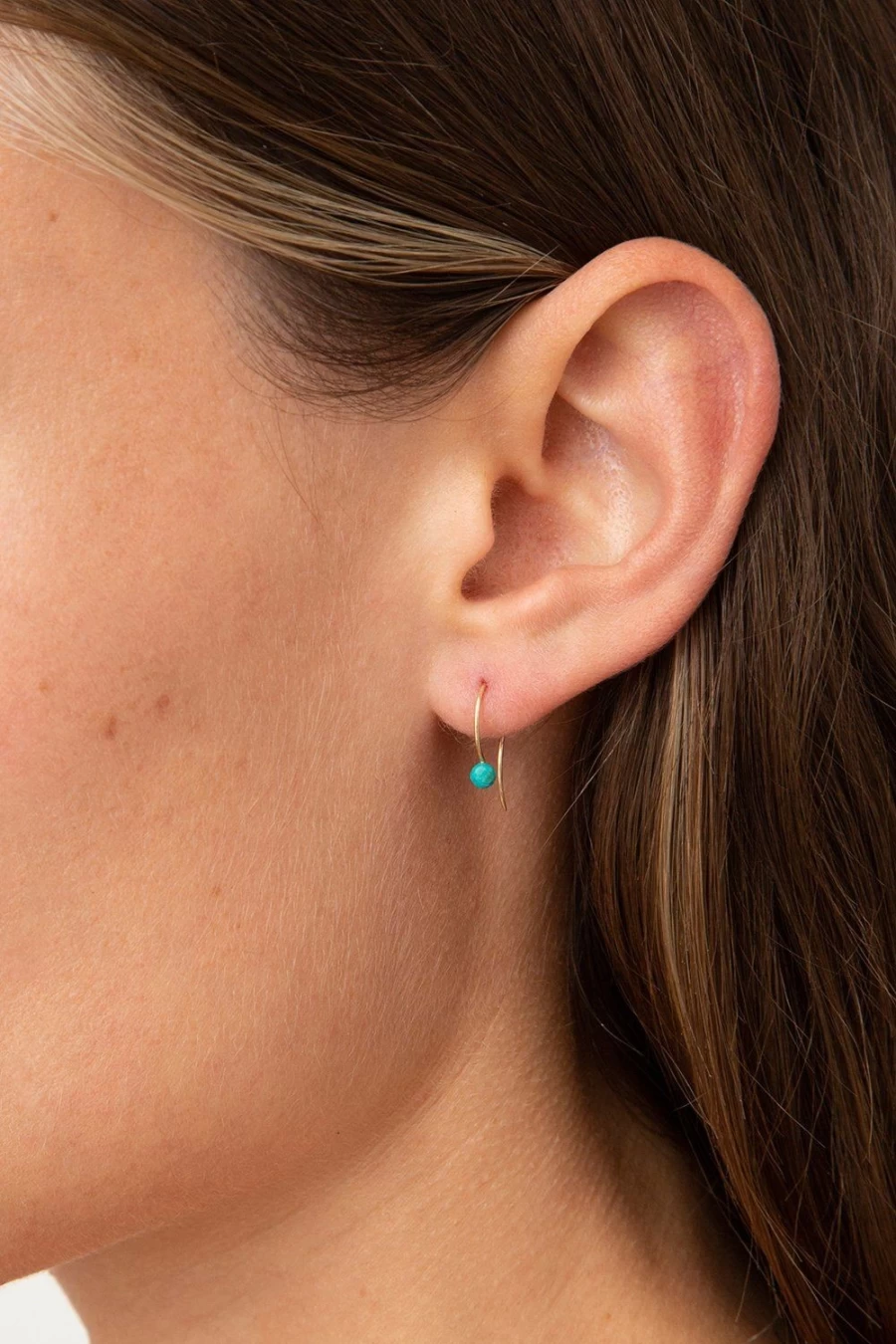 Chan Luu 14K Turquoise Drop Earrings for Women - Handcrafted Blue Gemstone Dangle Earrings