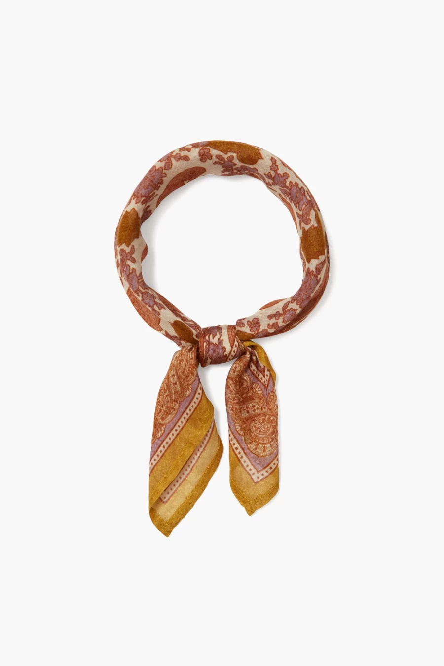 "Chan Luu Women's Mineral Yellow Boteh Bandana Scarf"