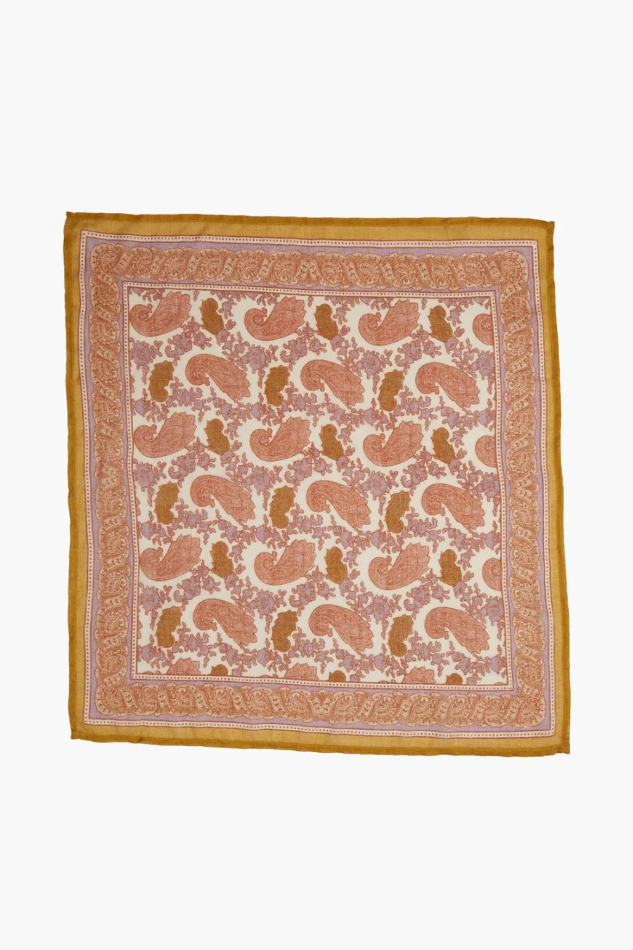 "Chan Luu Women's Mineral Yellow Boteh Bandana Scarf"