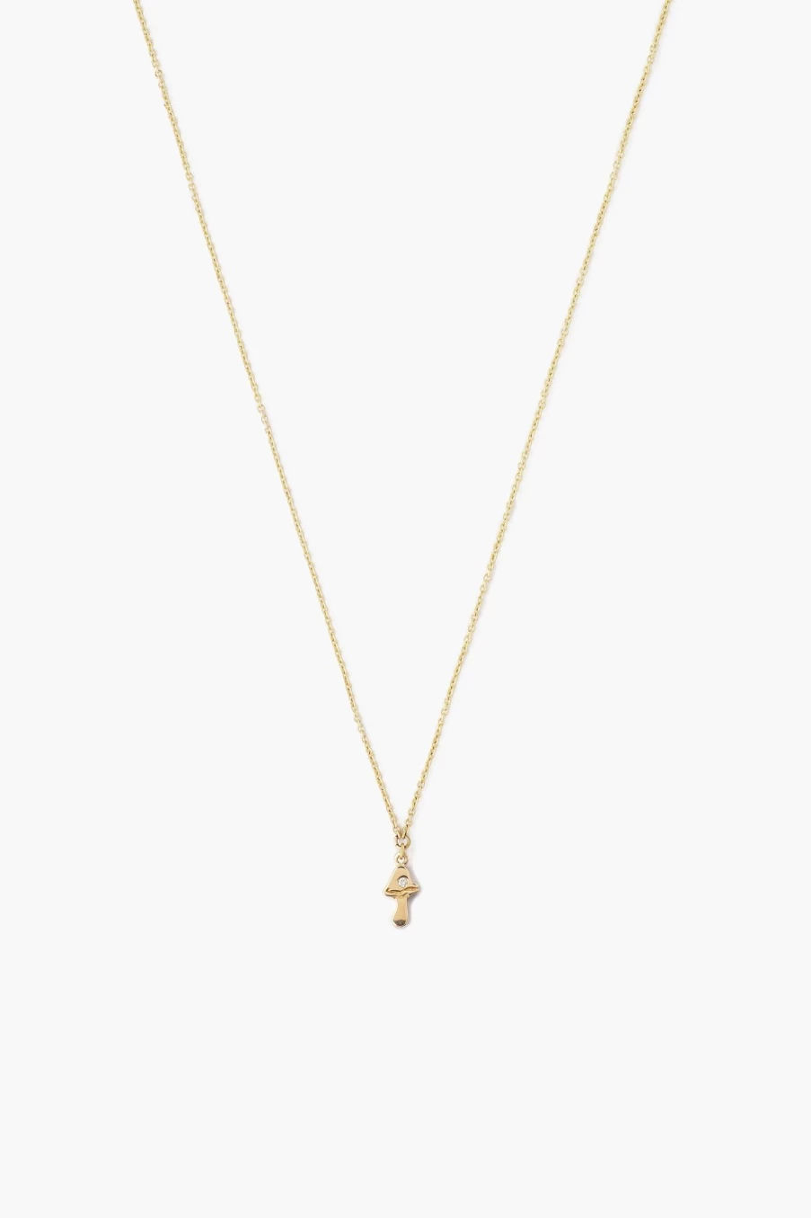 Chan Luu 14K Gold Diamond Inlay Mushroom Pendant Necklace for Women