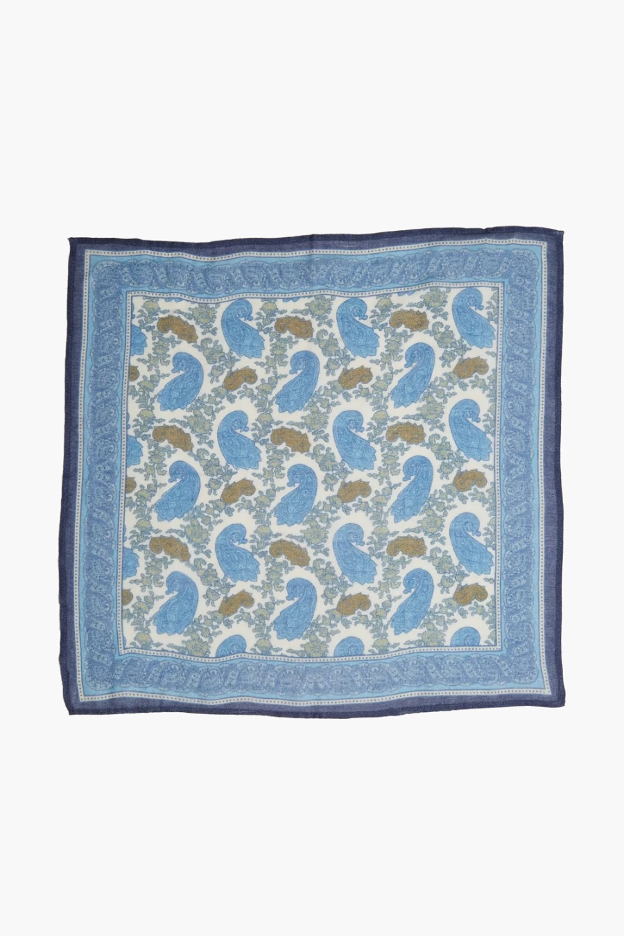 Chan Luu Women's Blue Indigo Boteh Print Bandana Scarf