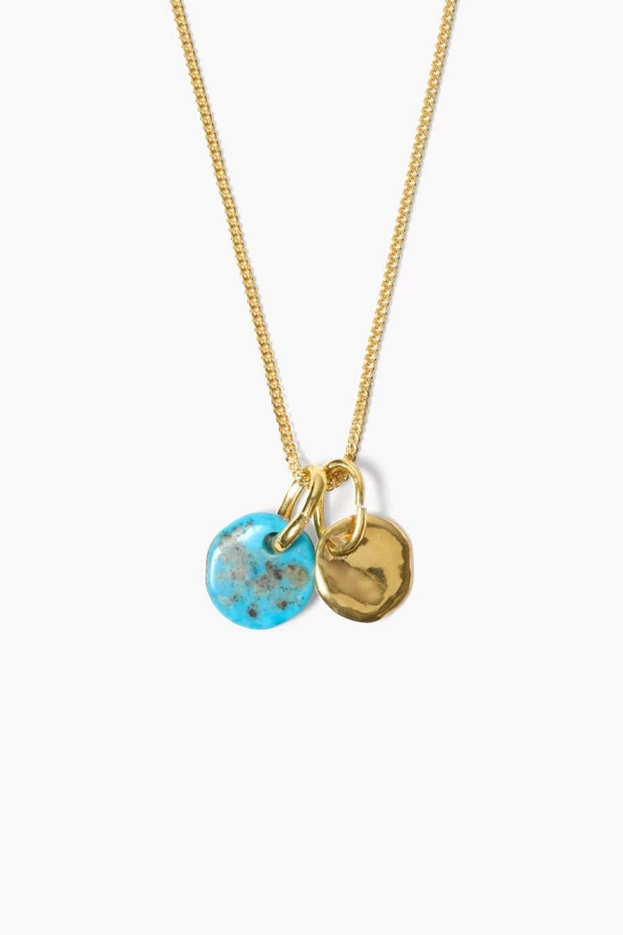 Chan Luu Turquoise Coin Charm Necklace for Women - Handmade Boho Jewelry