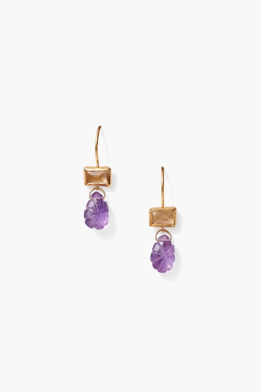 Chan Luu Women's Jubilee Drop Earrings with Amethyst Gemstone - Elegant Purple Dangle Jewelry