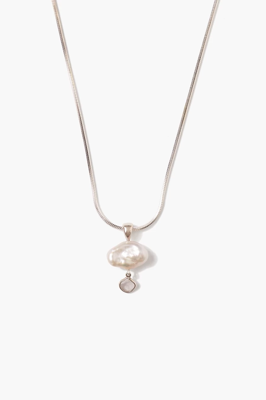 Chan Luu Women's Silver Hilo Pearl and Diamond Necklace
