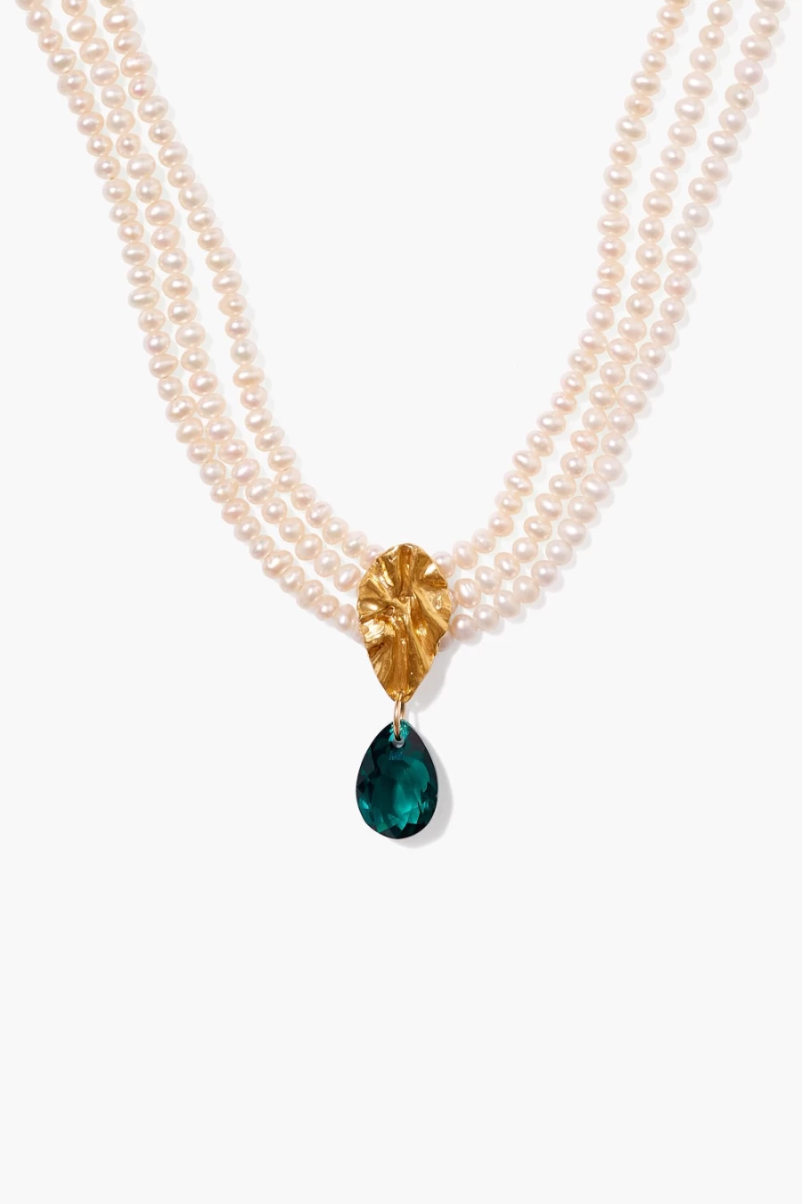 Chan Luu Women's Emerald and Pearl Masquerade Choker Necklace - Elegant Jewelry for Special Occasions