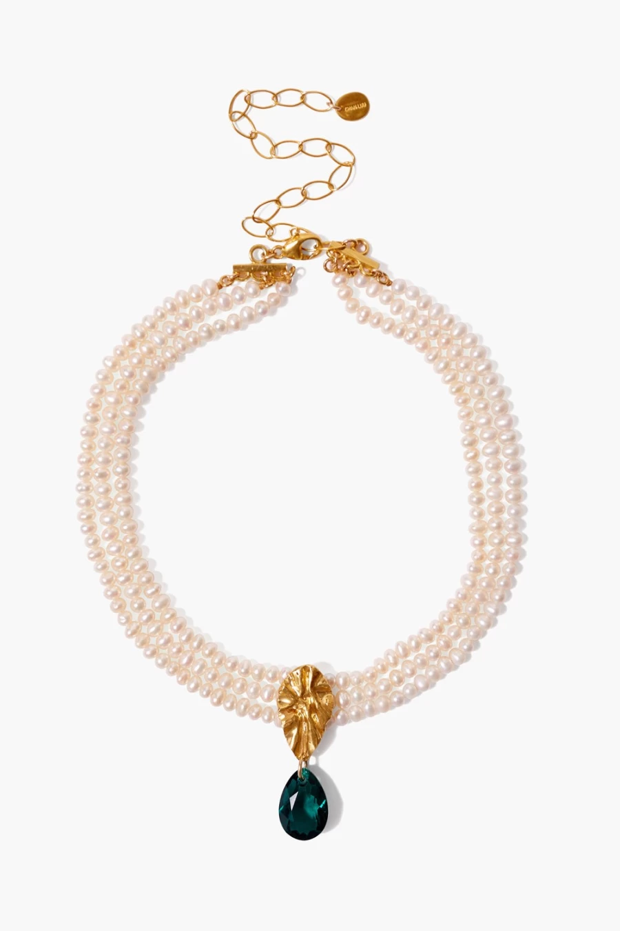 Chan Luu Women's Emerald and Pearl Masquerade Choker Necklace - Elegant Jewelry for Special Occasions